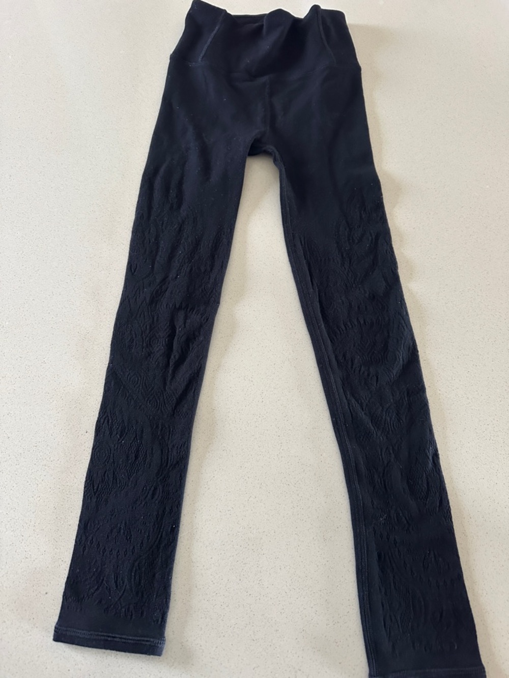 lululemon athletica Black lace detail  Leggings